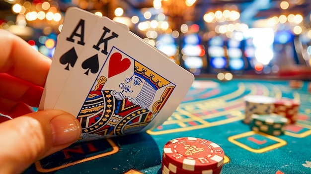 Live dealer blackjack and baccarat studio environment